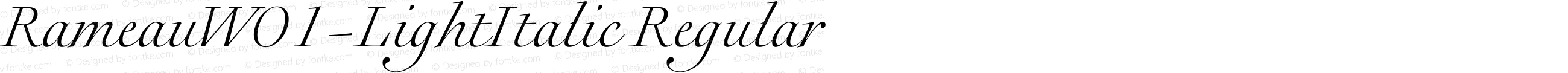 Rameau W01 LightItalic