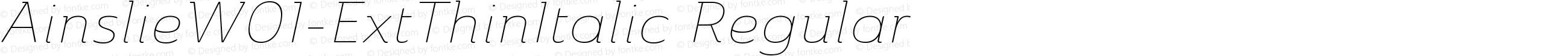 AinslieW01-ExtThinItalic Regular