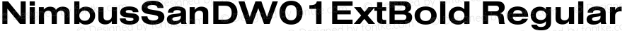 NimbusSanDW01ExtBold Regular Version 1.1