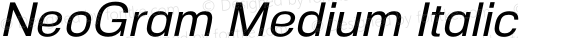 NeoGram Medium Italic