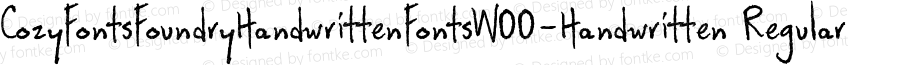 CozyFontsFoundryHandwrittenFontsW00-Handwritten Regular Version 1.00