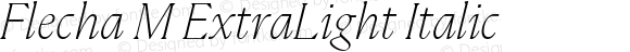 Flecha M ExtraLight Italic