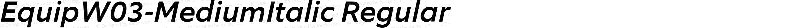 EquipW03-MediumItalic Regular