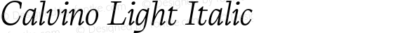 Calvino Light Italic