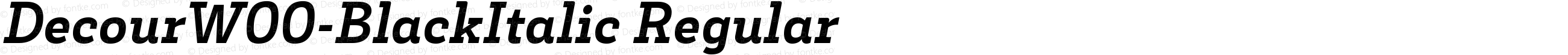 Decour W00 Black Italic