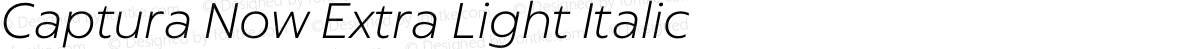 Captura Now Extra Light Italic