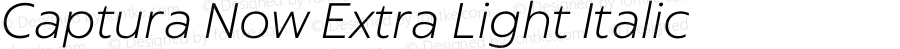 Captura Now Extra Light Italic