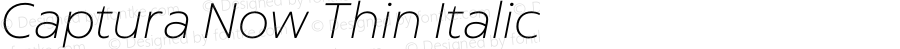 Captura Now Thin Italic