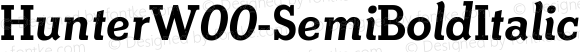 Hunter W00 SemiBold Italic