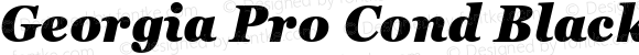 Georgia Pro Cond Black Italic