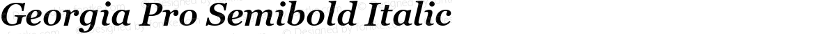 Georgia Pro Semibold Italic