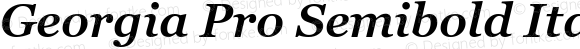 Georgia Pro Semibold Italic