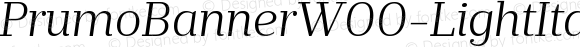 PrumoBannerW00-LightItalic Regular