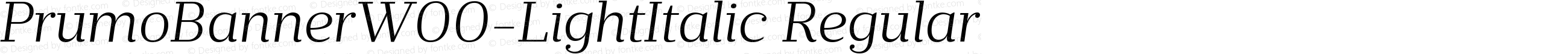 Prumo Banner W00 Light Italic