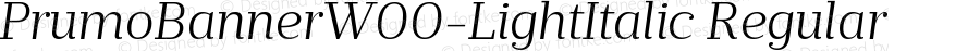 Prumo Banner W00 Light Italic