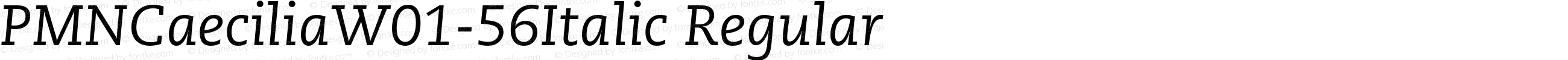 PMNCaeciliaW01-56Italic Regular