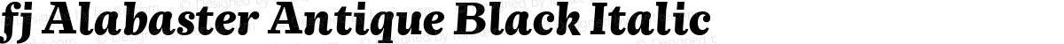 fj Alabaster Antique Black Italic