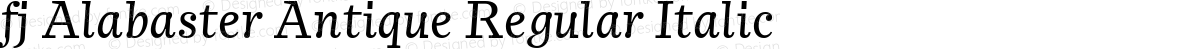 fj Alabaster Antique Regular Italic