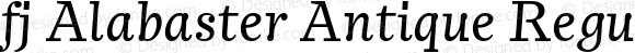 fj Alabaster Antique Regular Italic