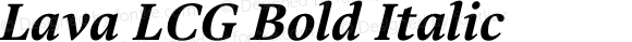 Lava LCG Bold Italic