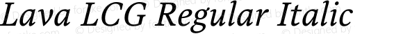 Lava LCG Regular Italic