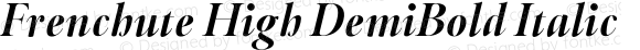 Frenchute High DemiBold Italic