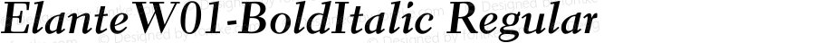 Elante W01 Bold Italic