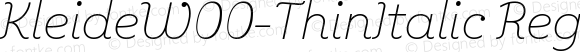 Kleide W00 Thin Italic