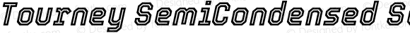 Tourney SemiCondensed SemiBold Italic