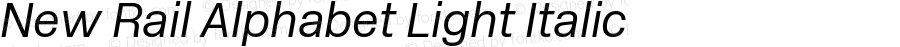 New Rail Alphabet Light Italic