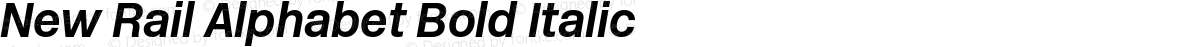 New Rail Alphabet Bold Italic
