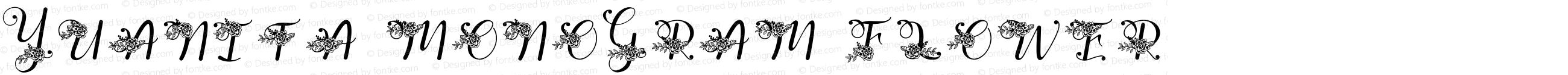 Yuanita Monogram Flower