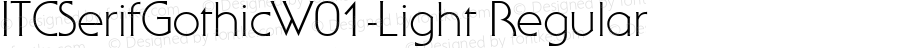 ITC Serif Gothic W01 Light