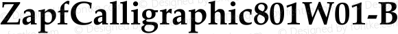 ZapfCalligraphic801W01-Bold Regular
