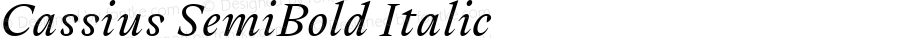 Cassius SemiBold Italic