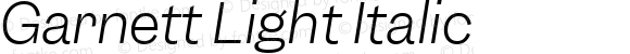 Garnett Light Italic