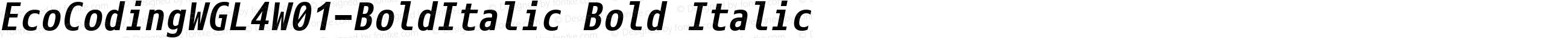 EcoCodingWGL4W01-BoldItalic Bold Italic