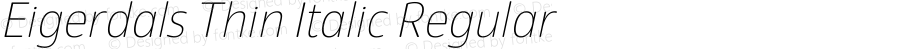 Eigerdals Thin Italic Regular Version 3.00