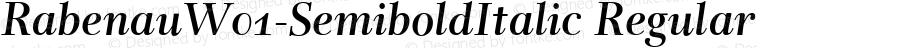 Rabenau W01 Semibold Italic