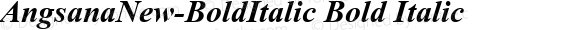 AngsanaNew-BoldItalic Bold Italic