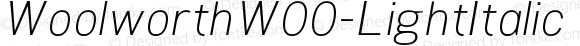 WoolworthW00-LightItalic Regular