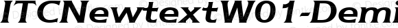 ITC Newtext W01 Demi Italic