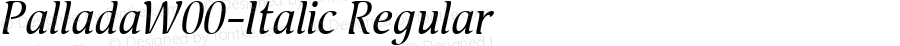 Pallada W00 Italic