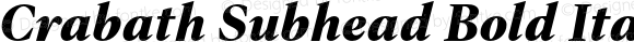 Crabath Subhead Bold Italic