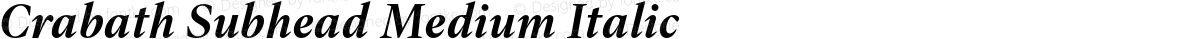 Crabath Subhead Medium Italic