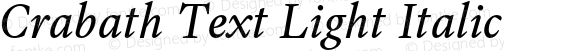 Crabath Text Light Italic