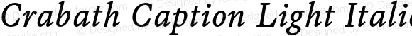 Crabath Caption Light Italic