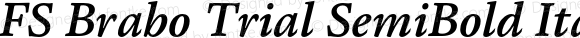 FS Brabo Trial SemiBold Italic