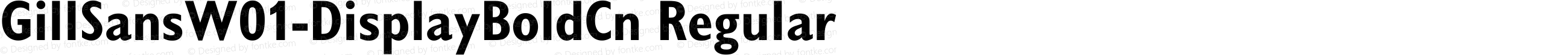 Gill Sans W01 Display Bold Cn