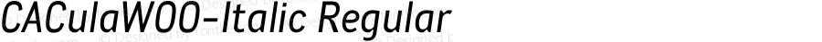 CACulaW00-Italic Regular